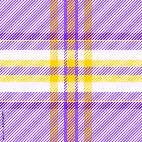 Platform check plaid vector, revival texture fabric seamless. Purity background pattern textile tartan in snow and violet colors.