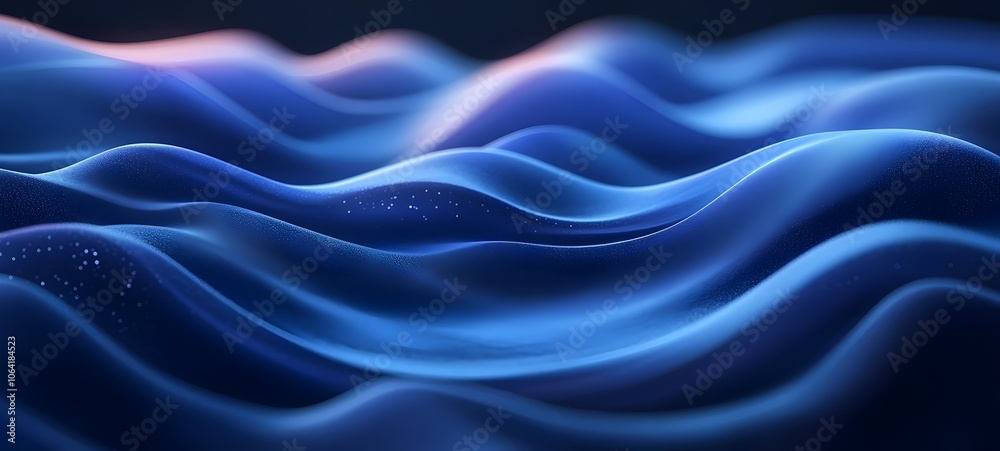 A mesmerizing abstract depiction of fluid waves in deep blue tones, creating a tranquil and soothing atmosphere with subtle light reflections and depth. A mesmerizing abstract depiction of fluid waves in deep blue tones, creating a tranquil and soothing atmosphere with subtle light reflections and depth.