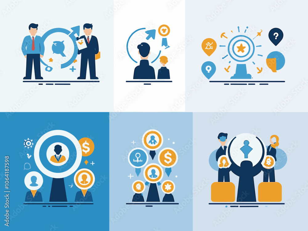 Succession planning icon collection set. Containing talent ...