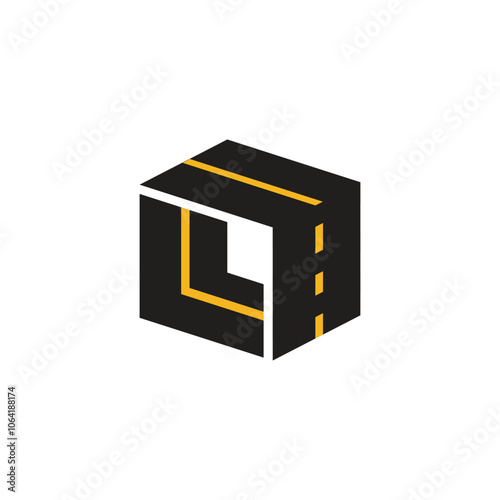 Logo infinite street square box with blank background