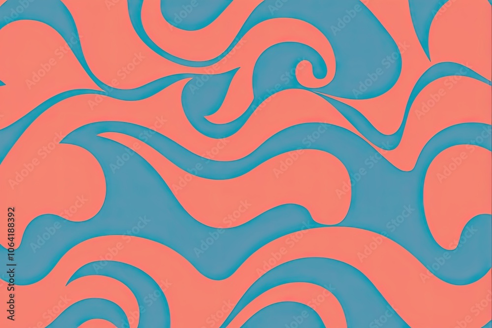 Coral and Light Blue Abstract Wave Pattern for Technology and Sound Blog Graphics and Educational Materials Coral and Light Blue Abstract Wave Pattern for Technology and Sound Blog Graphics and Educational Materials