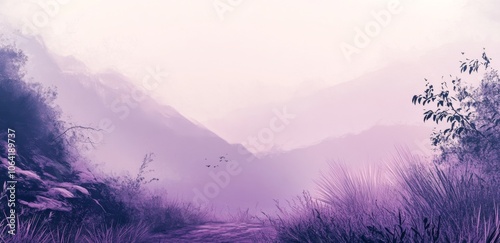 Soft pastel purple background with subtle brushstrokes