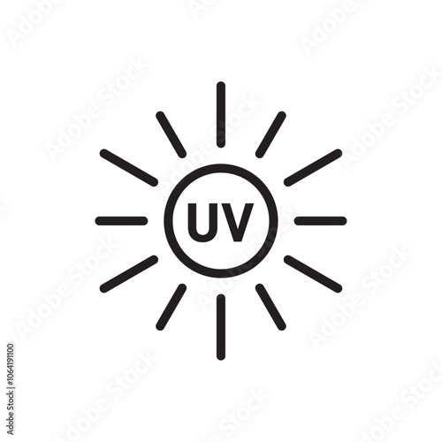 UV icon Simple thin outline