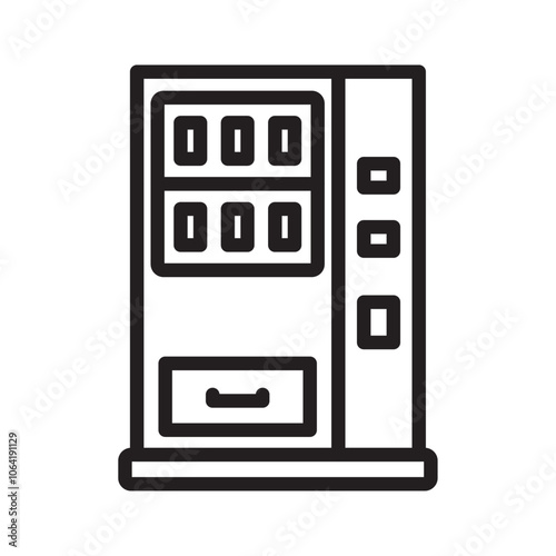 Vending machine icon Simple thin outline
