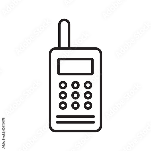 Walkie talkie icon Simple thin outline