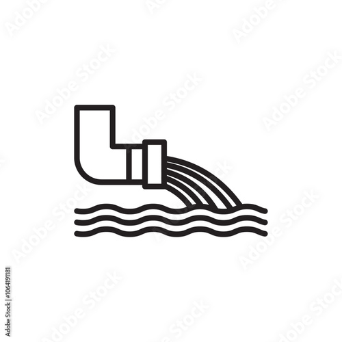 Waste water icon Simple thin outline