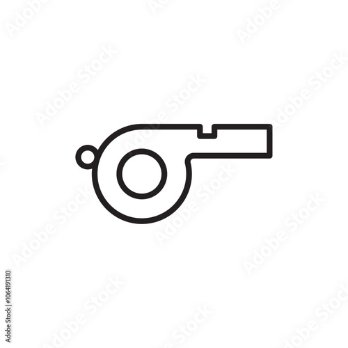 Whistle icon Simple thin outline photo