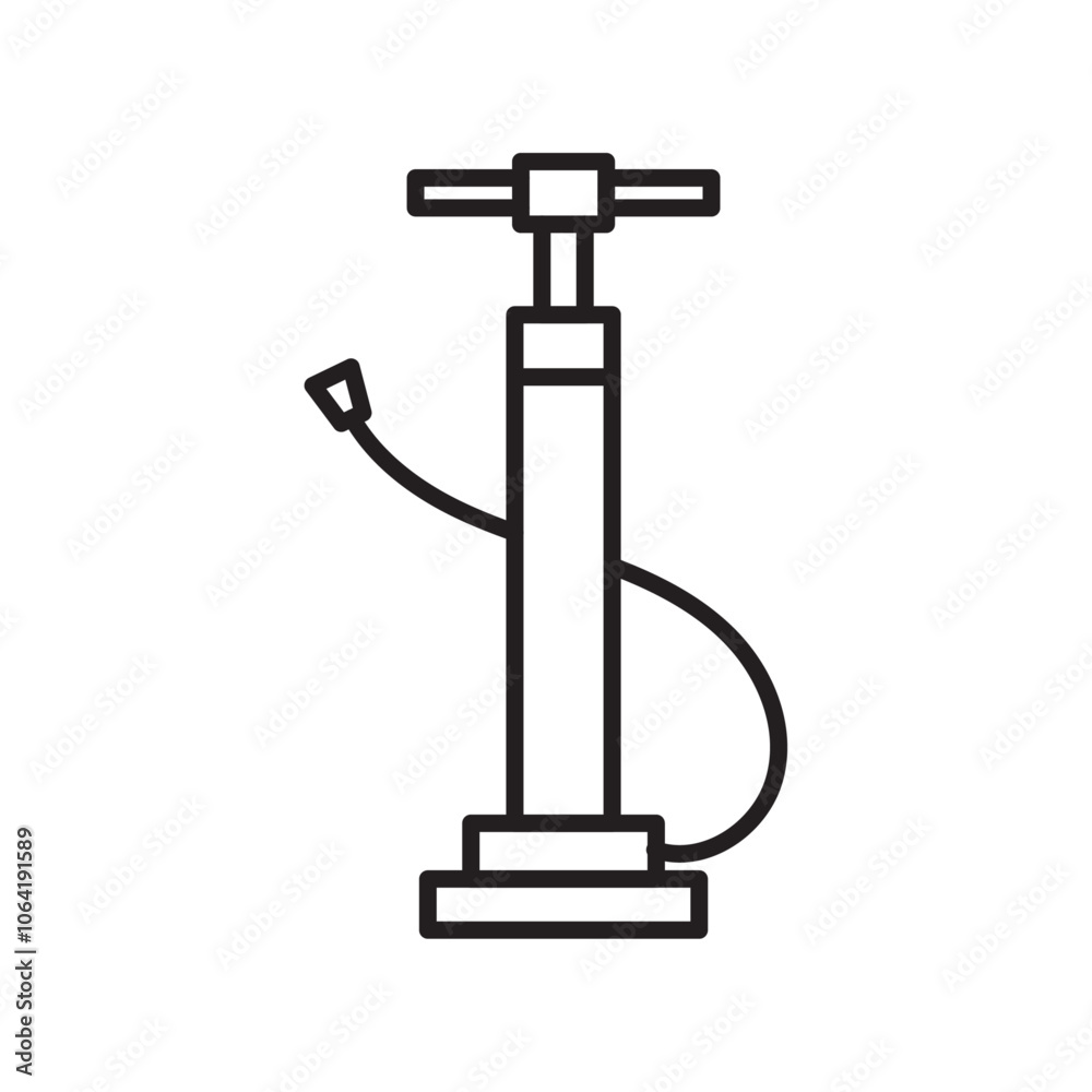 Air pump icon Simple thin outline Air pump icon Simple thin outline