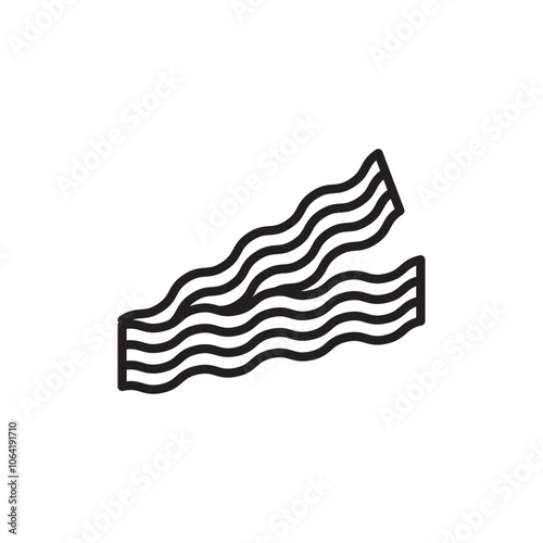 Bacon icon Simple thin outline