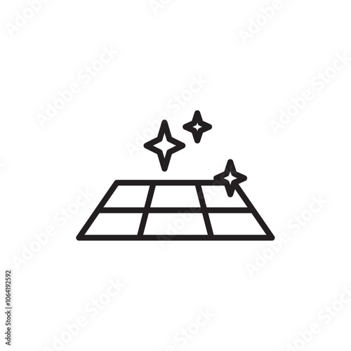 Clean floor surface icon Simple thin outline