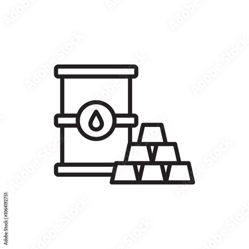 Commodity icon Simple thin outline