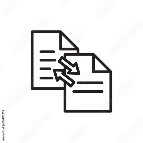 Compare icon Simple thin outline