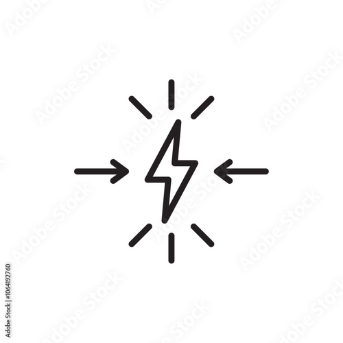 Conflict icon Simple thin outline