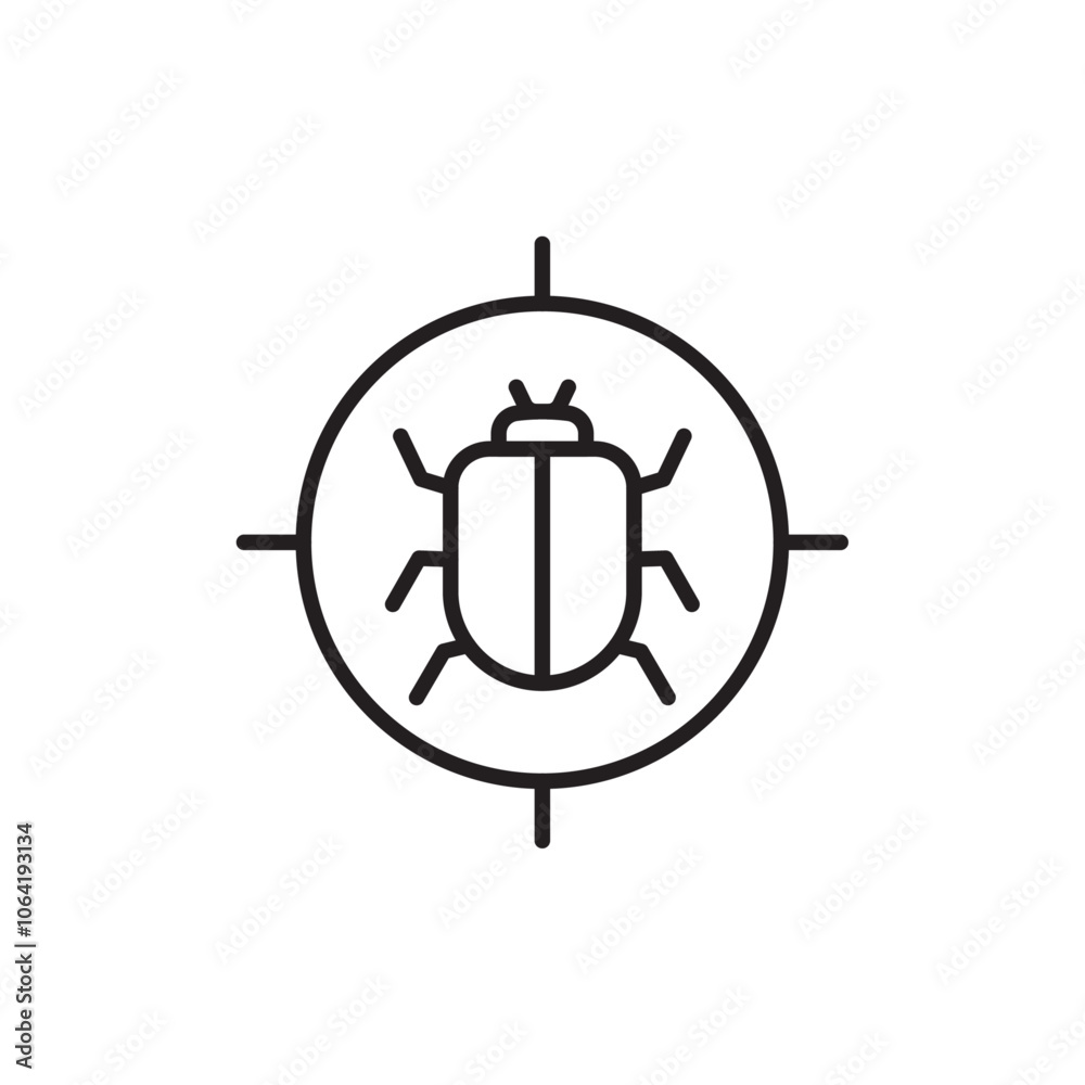 Fototapeta premium Debug icon Simple thin outline