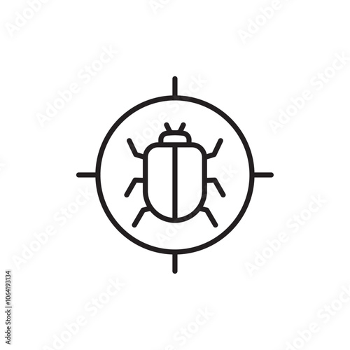 Debug icon Simple thin outline