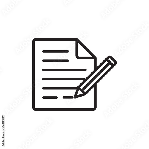 Declarations icon Simple thin outline