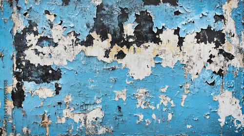 Background with faded blue and black weathered paint