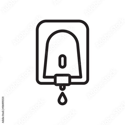 Electrical soap box icon Simple thin outline