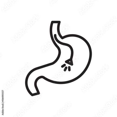 Endoscopy icon Simple thin outline