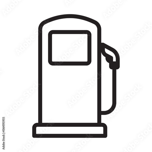 Gas station Icon Simple thin outline
