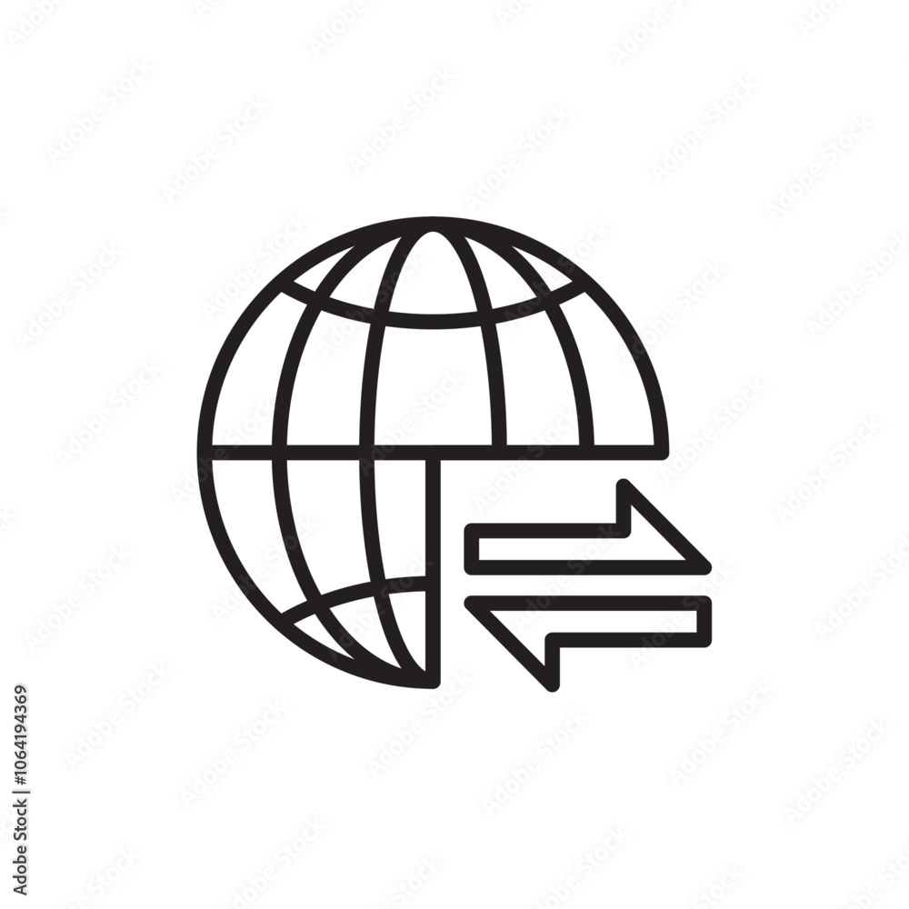 Import and export icon Simple thin outline Import and export icon Simple thin outline