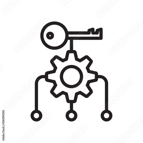 Key factor icon Simple thin outline