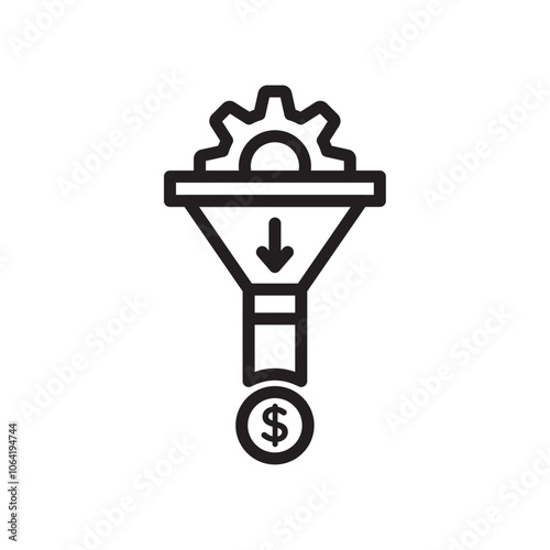 Lead generation icon Simple thin outline