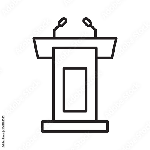Lectern icon Simple thin outline