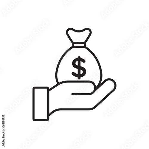 Loan icon Simple thin outline