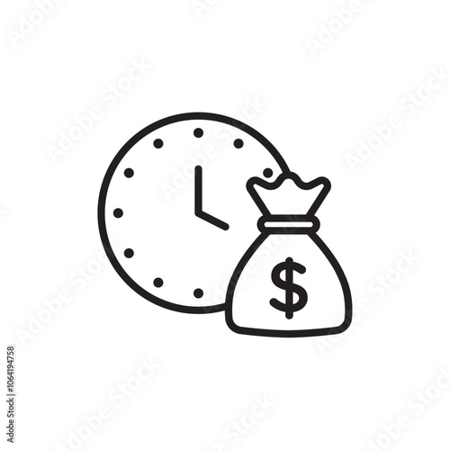 Long term investment icon Simple thin outline