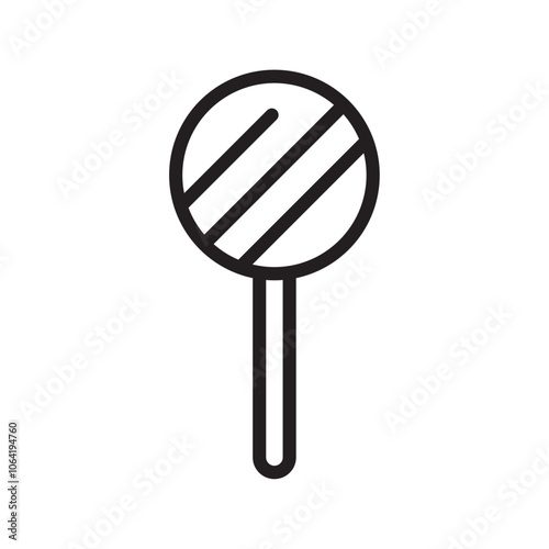 Lollypop icon Simple thin outline