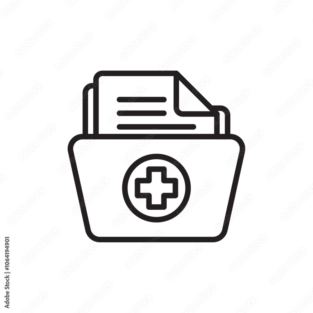 Medical history icon Simple thin outline Medical history icon Simple thin outline