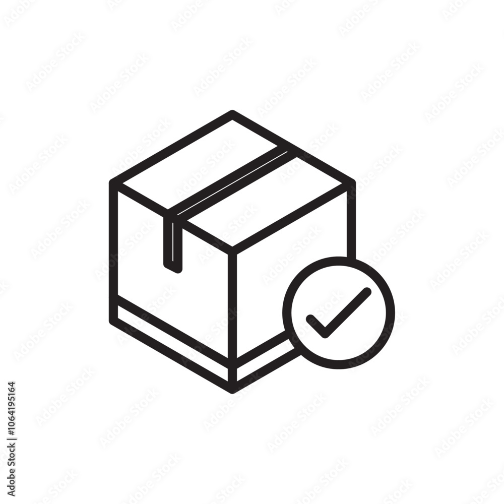 Order receive icon Simple thin outline Order receive icon Simple thin outline