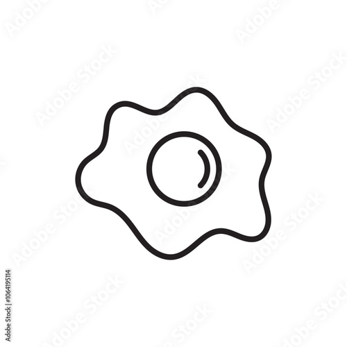 Omelet icon Simple thin outline