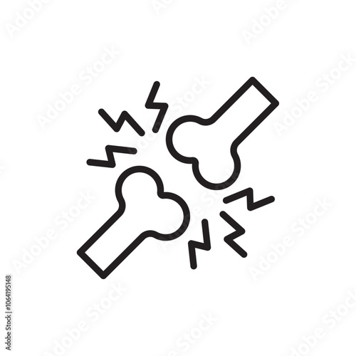 Osteoporosis icon Simple thin outline