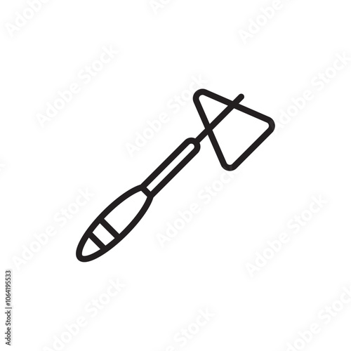 Reflex hammer icon Simple thin outline