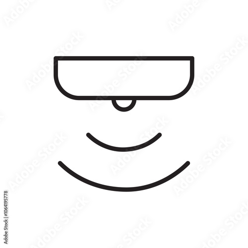 Sensor icon Simple thin outline