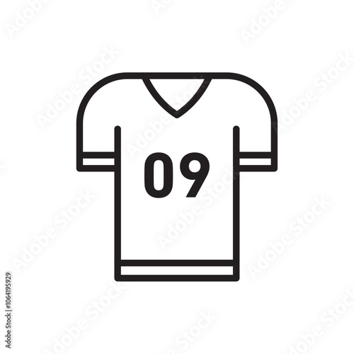 Soccer jersey icon Simple thin outline