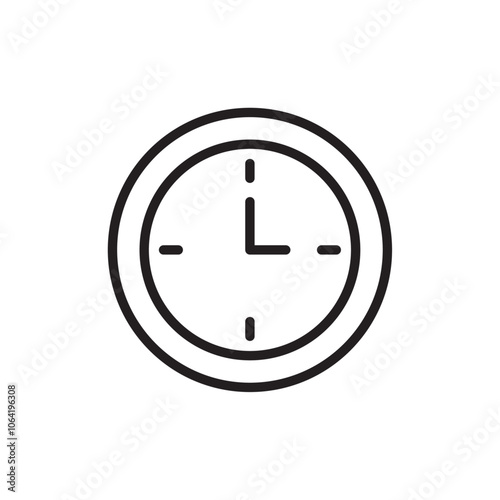 Time icon Simple thin outline