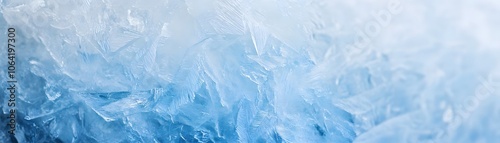 Close-Up of Blue Ice with Crystalline Structure