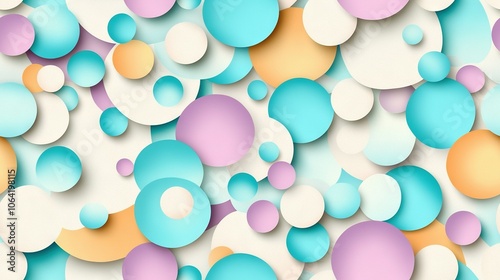  A lot of colorful bubbles float on a white background