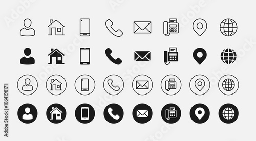 Business Contact Icon Set