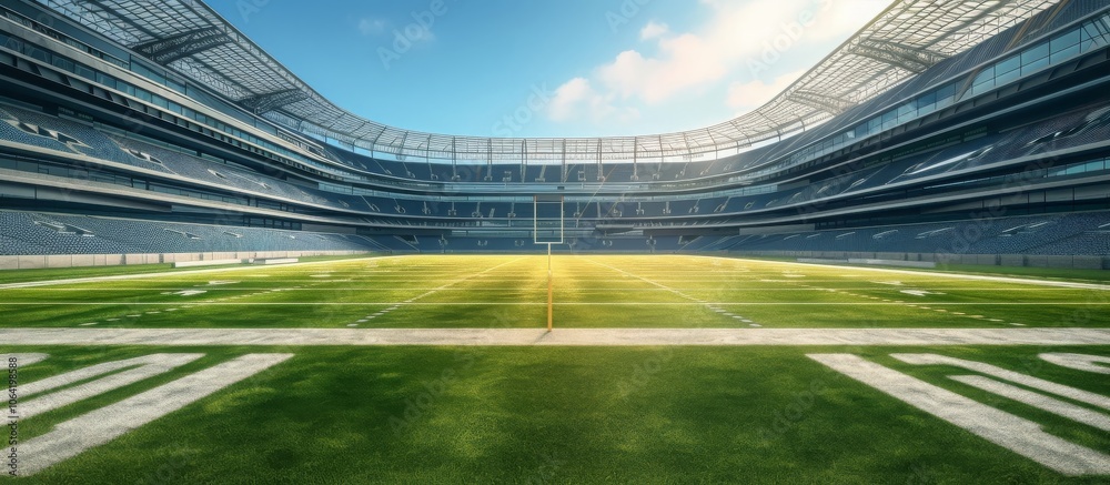 Dynamic sports stadium view with dramatic sky backdrop, expansive athletic arena perspective, impressive architectural sports venue composition. Dynamic sports stadium view with dramatic sky backdrop, expansive athletic arena perspective, impressive architectural sports venue composition.