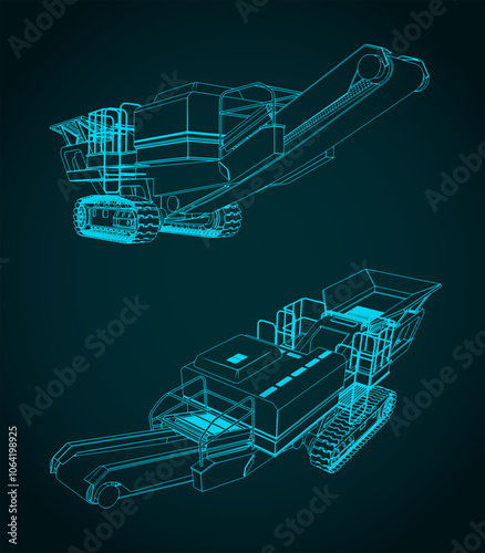 Crawler mobile crusher blueprints