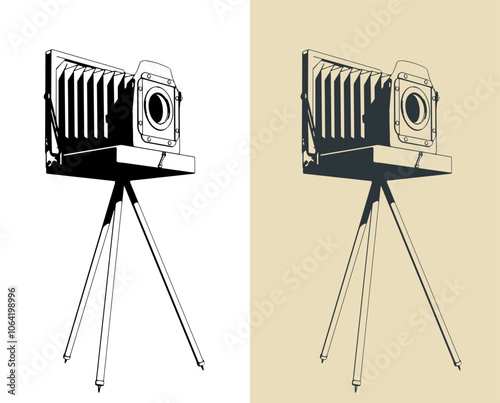 Retro camera illustrations