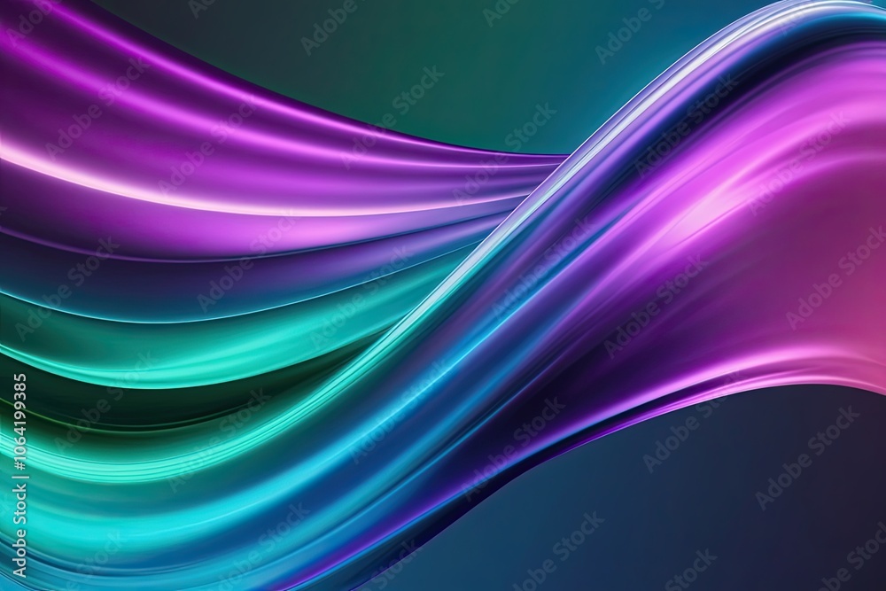 Fototapeta premium Dynamic Sonic Waves in Stunning Purple Blue Green Gradients for Modern Digital Art and Engaging Presentations
