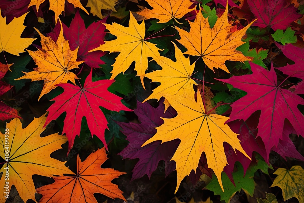 Stunning Autumn Colors Showcasing Maple Leaves in a Bright Palette Stunning Autumn Colors Showcasing Maple Leaves in a Bright Palette