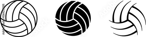 Volleyball icon silhouette. Volleyball outline graphic design isolated vector