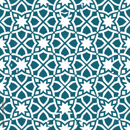 islamic pattern background on white background