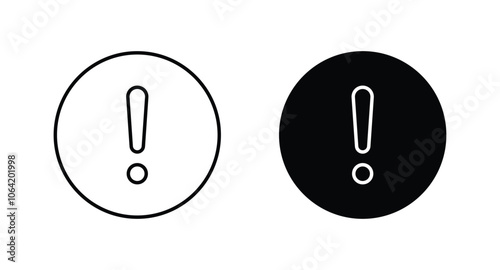 Exclamation marks. Caution alarm set, danger signs. Attention symbols. Warning and attention icons